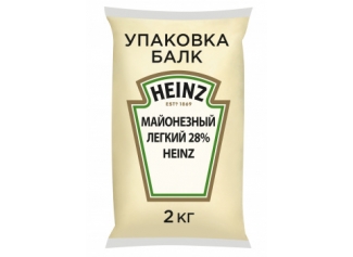Майонез соус Легкий Хайнц 28% балк 6шт по 2кг_ЧЗ