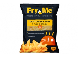 Картофель фри с панировкой 9 | 9 мм Фрай Ми 2,5 кг по 5шт Fms9|5 Россия