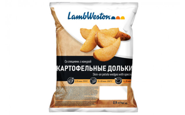 Картофельные дольки со специями в кожуре W01 Россия 5шт*2,5кг