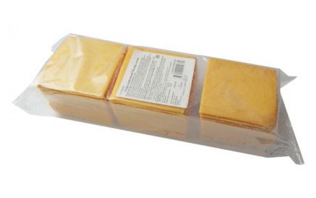 Сыр плавленый Чеддер оранжевый 45% ломтики 1,328 кг | 8шт охл