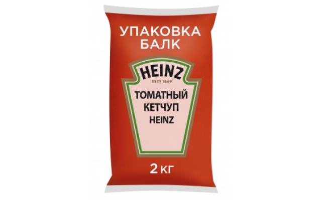 Кетчуп Томатный Хайнц 2кг | 6шт балк с конн Россия